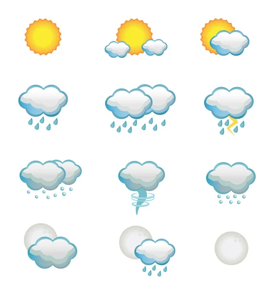 Weather icons collection — Stock Vector