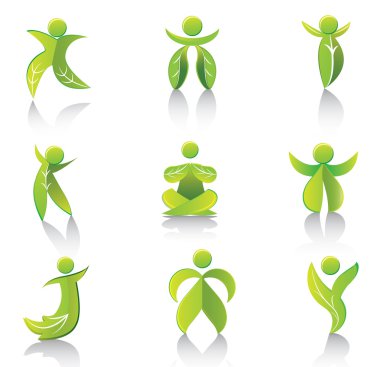 Green icon set clipart