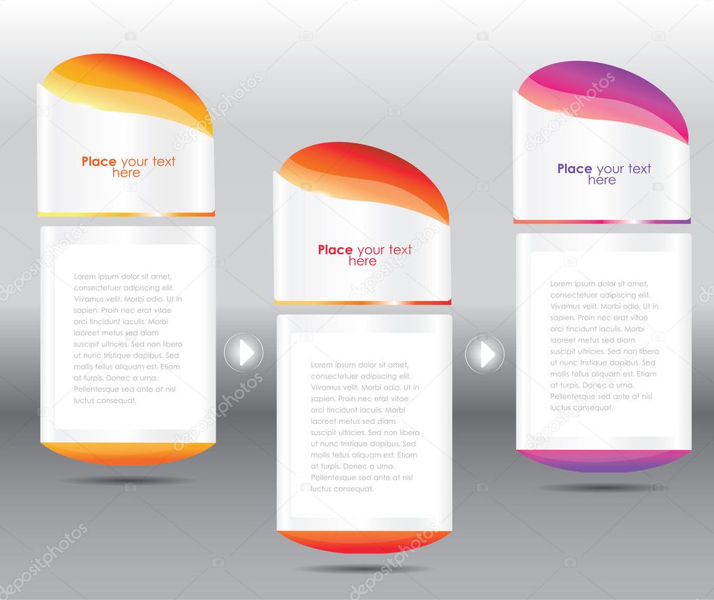 glossy web banners