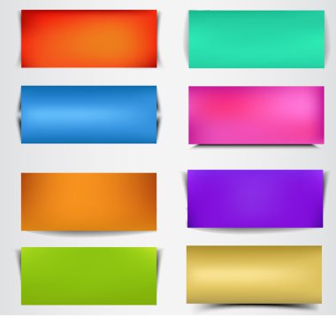 Colored blank web banners clipart