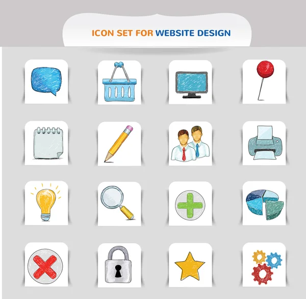 Icono dibujado a mano para web — Vector de stock