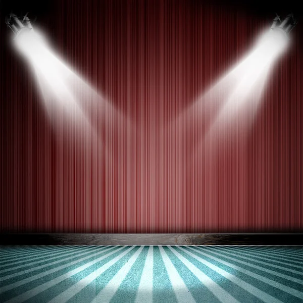 Background in show. Interior shined with a projector — Stock Photo, Image