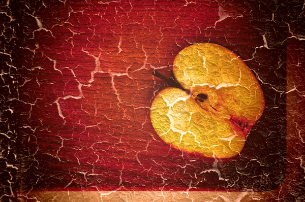 Art grunge background baked apple — Stock Photo, Image