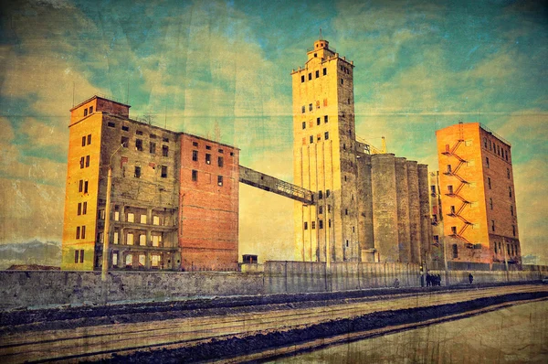 Der hingeworfene Factory Grunge Hintergrund — Stockfoto