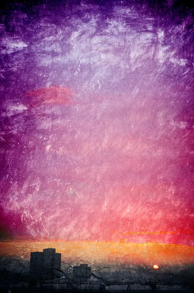 バイオレット夕焼け雲. — ストック写真