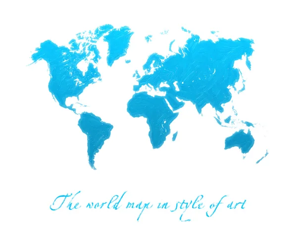 stock image World map blue