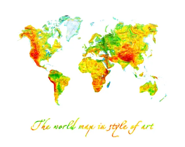 Geograficzna mapa świata — Zdjęcie stockowe