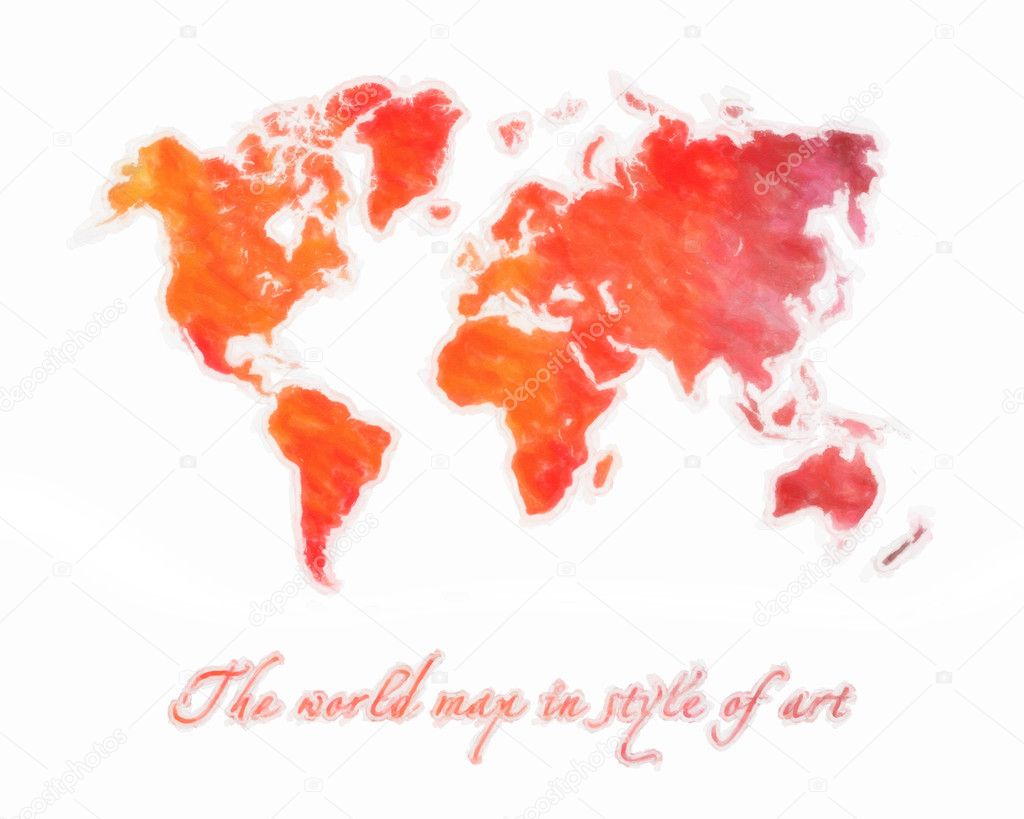 World map orange