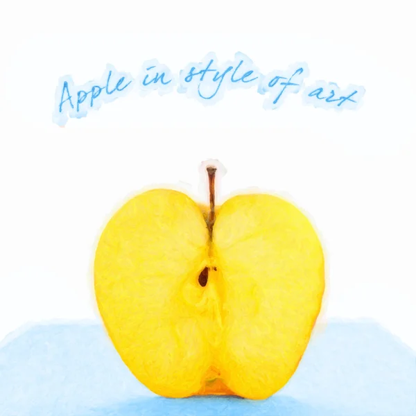 Manzana en estilo de arte —  Fotos de Stock