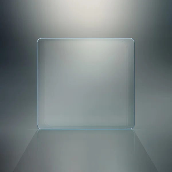 Placa de vidro em branco fundo — Fotografia de Stock