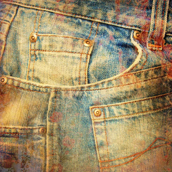 Soyut grunge kot pantolon arka planı — Stok fotoğraf