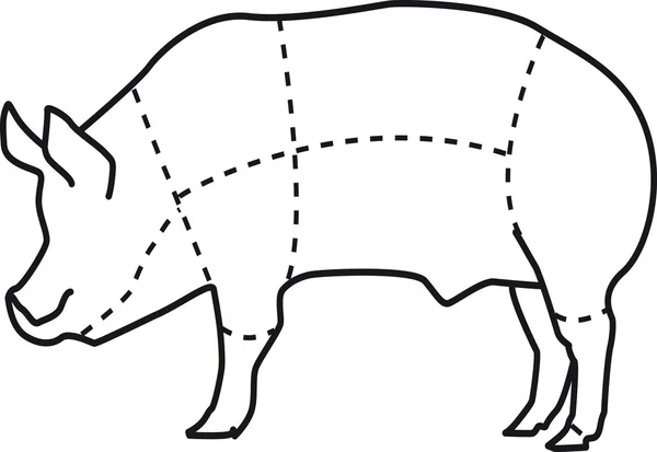 Ilustração do porco — Fotografia de Stock