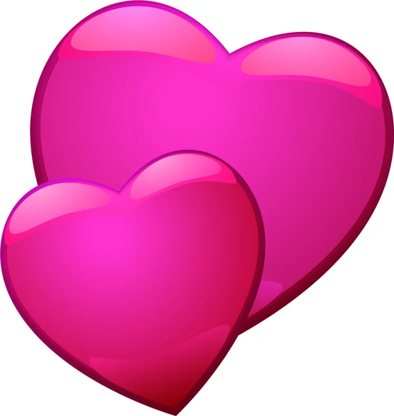 Two hearts illustration — Stock Photo, Image