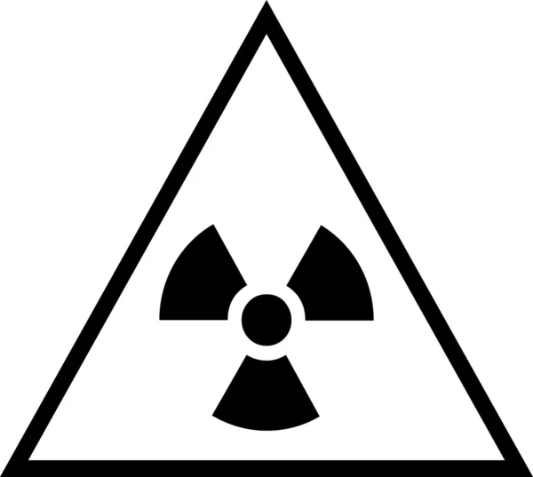 Záření varovný signál — Stock fotografie