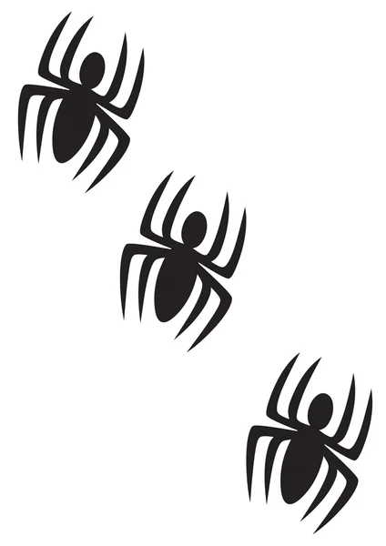Spinnen silhouetten — Stockfoto