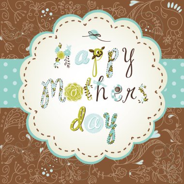 Template frame design for a Mother's Day card clipart