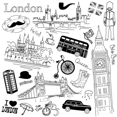 London doodles clipart