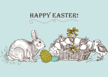 Vintage Easter Card clipart