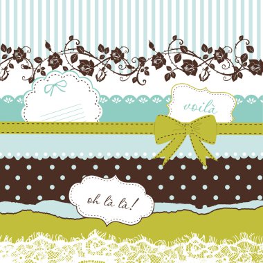 Cute scrapbook elements clipart