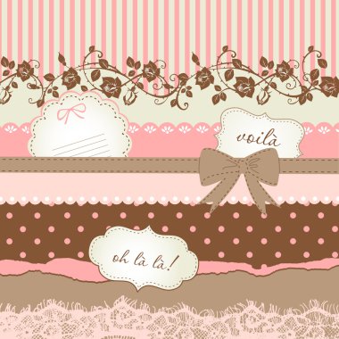 Cute scrapbook elements clipart