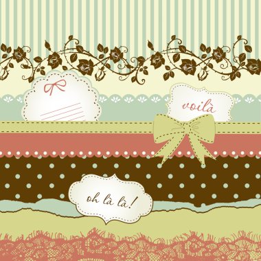 Cute scrapbook elements clipart