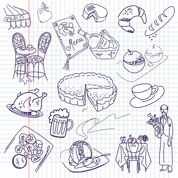 stock vector Food doodles