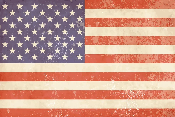 Bandera americana Vintage — Vector de stock