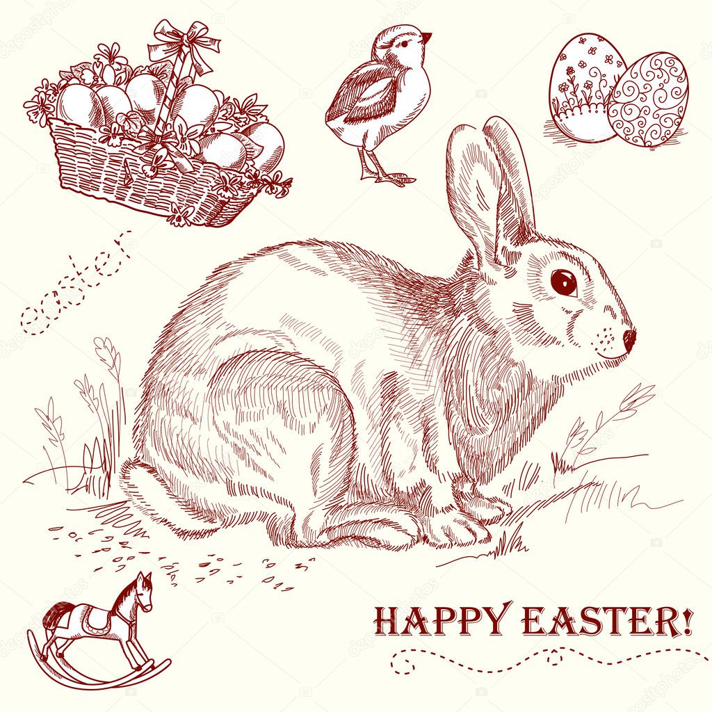Vintage Easter rabbit