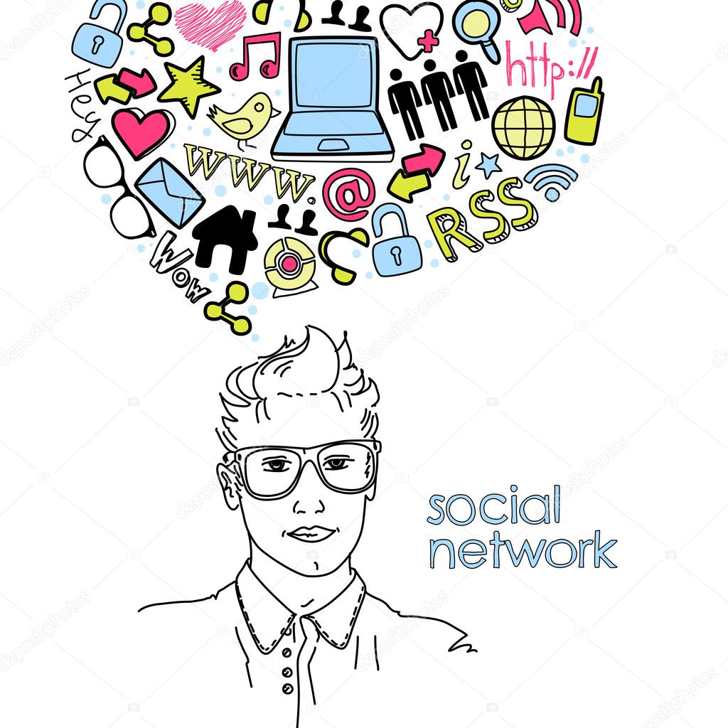 Social network doodles