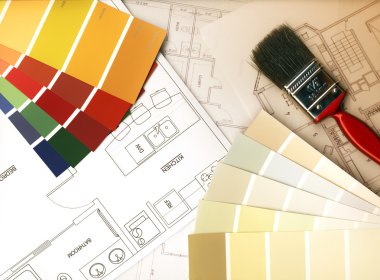 Color swatches and plans clipart