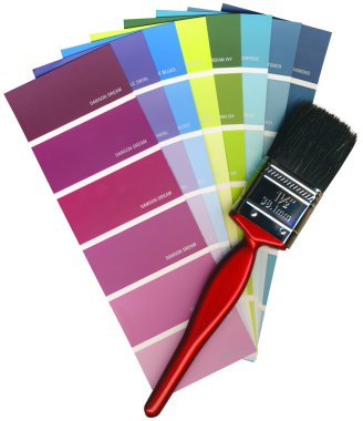 Fashionable colours of paint swatches clipart