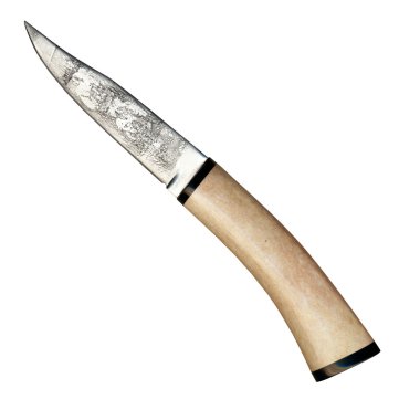 Handmade hunting knife clipart