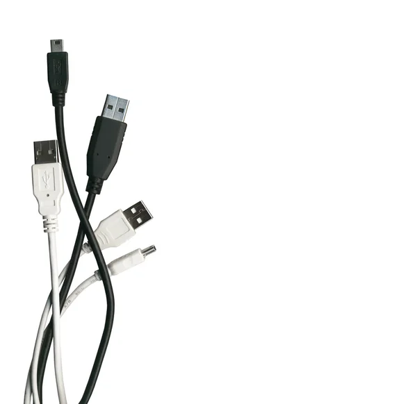 Olika USB-kabel — Stockfoto