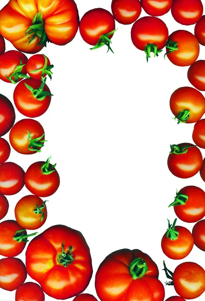 Recorte de camino. tomates de color rojo brillante — Foto de Stock