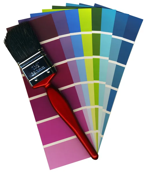 Los colores a la moda de las muestras de pintura —  Fotos de Stock