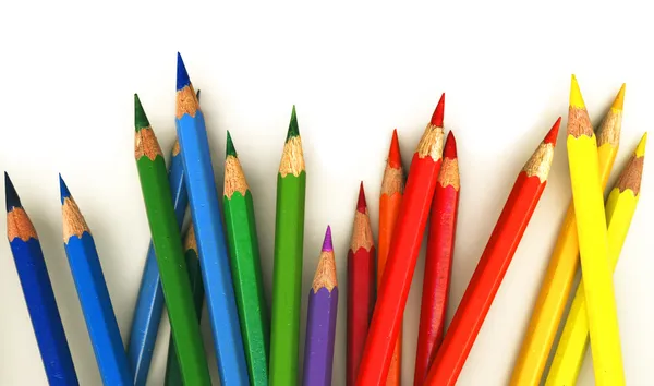:Асортимент кольорових олівців — стокове фото
