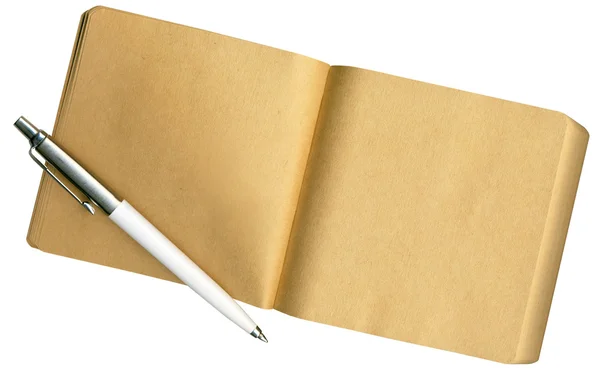 :Ένα σημειωματάριο κατασκευασμένο από φιλικό προς το οικολογικό χαρτί — Φωτογραφία Αρχείου