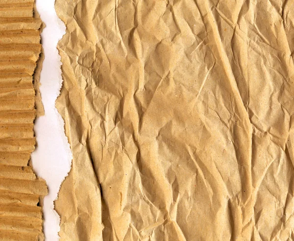 Ripped recycled cardboard background texture — Stock Photo, Image