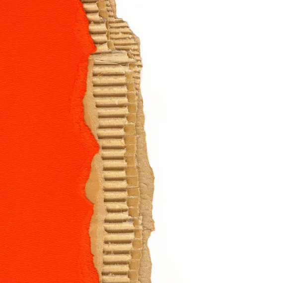 Обрізана текстура переробленого картонного фону — стокове фото