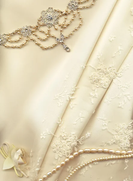 Textile wedding background — Stock Photo, Image