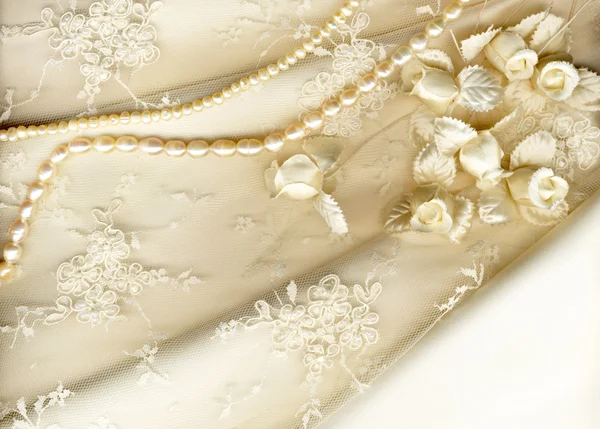 Текстильный свадебный фон — стоковое фото
