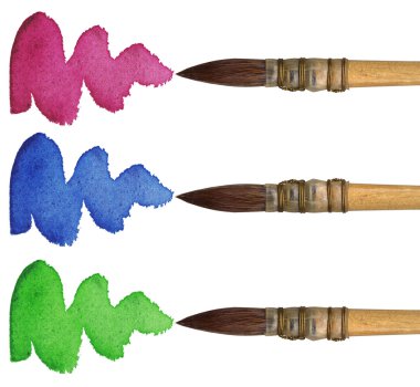 Paintbrush with paint clipart
