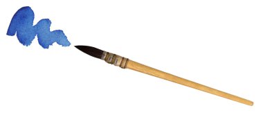 Paintbrush with paint clipart