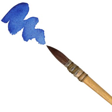 Paintbrush with paint clipart