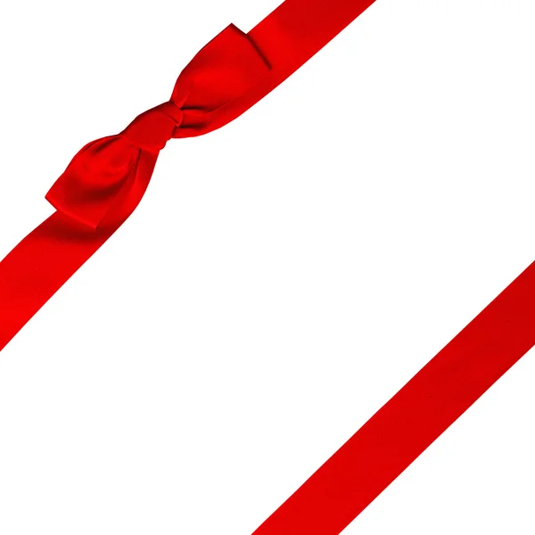 Big red holiday bow — Stock Photo, Image
