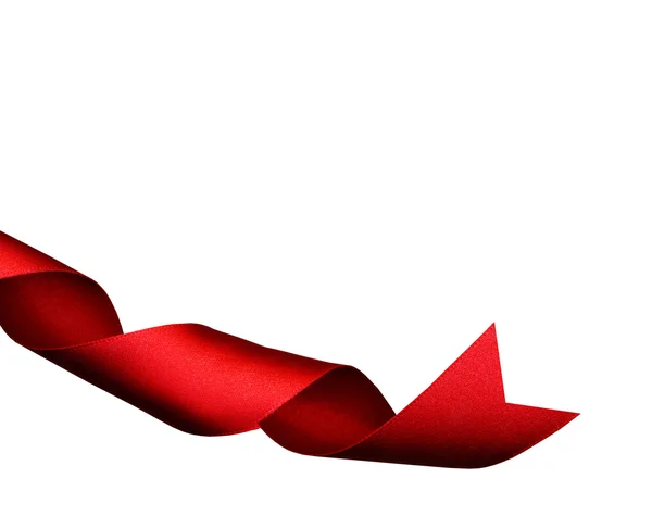 Strips of red shiny ribbon — Stock Photo, Image