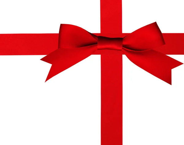 Big red holiday bow — Stock Photo, Image