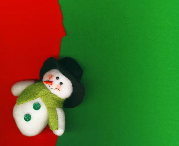Snowman on paper background — Stock Photo, Image