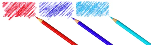 Stift mit Kritzeleien auf weißem Hintergrund — Stockfoto