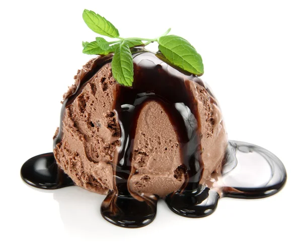 Helado de chocolate cucharada —  Fotos de Stock